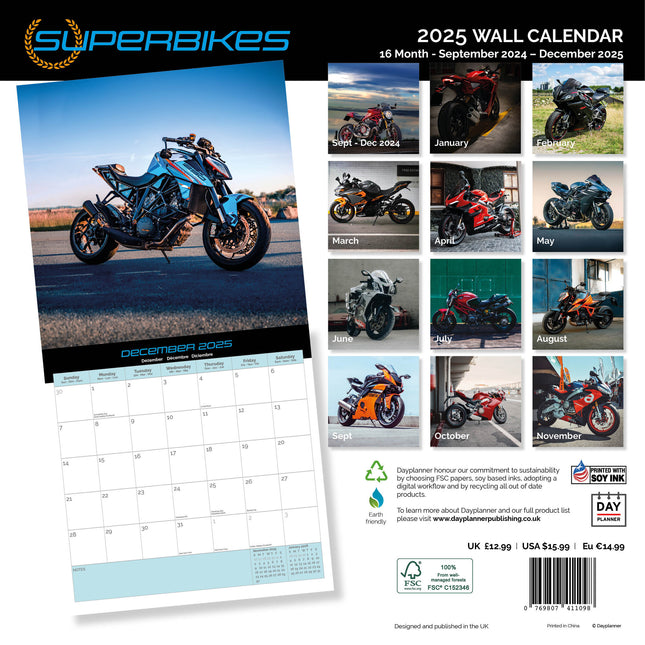 Dayplanner Superbikes Kalender 2025