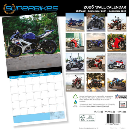 Dayplanner Superbikes Kalender 2026