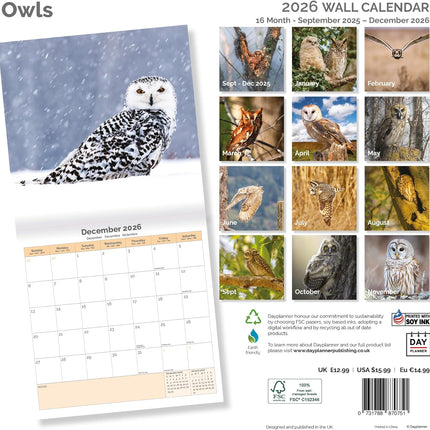 Dayplanner Uilen Kalender 2026