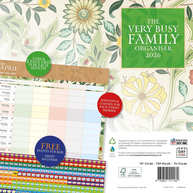 Dayplanner Very Busy Family Organiser Kalender 2026