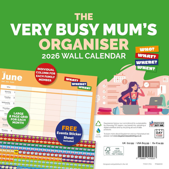 Dayplanner Very Busy Mum Organiser Kalender 2026