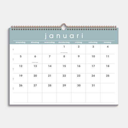 De Hobbit A3 Maandkalender 2026 Grijs Groen