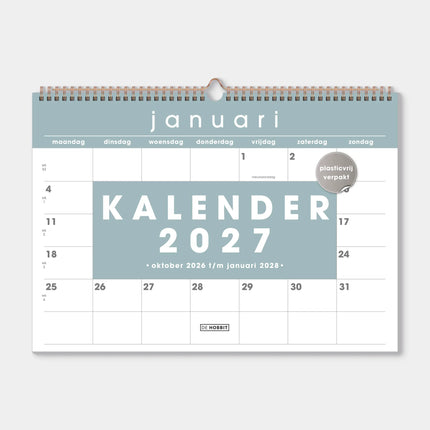 De Hobbit A3 Maandkalender 2027 Grijs Groen