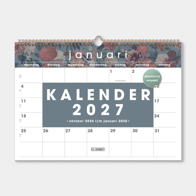 De Hobbit A3 Maandkalender 2027 Klassiek Boeket