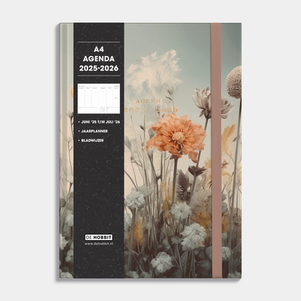 De Hobbit A4 Agenda 2025 - 2026 Veldbloemen