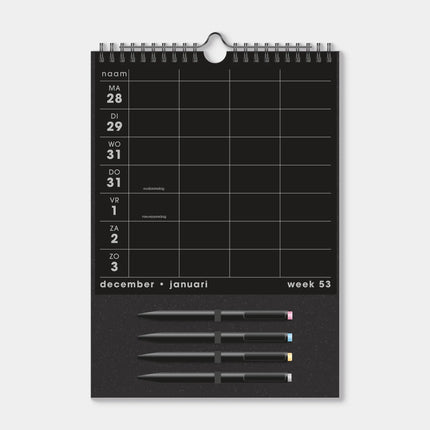 De Hobbit A4 Familieplanner 2027 incl. Markers