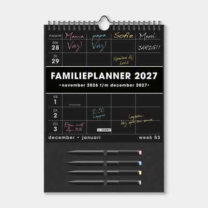 De Hobbit A4 Familieplanner 2027 incl. Markers