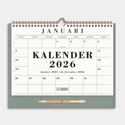 De Hobbit A4+ Maandkalender 2026