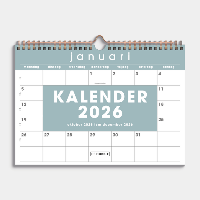 De Hobbit A4 Maandkalender 2027 Mint