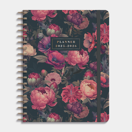 De Hobbit A4 Planner 2025 - 2026 Bloemen Klassiek