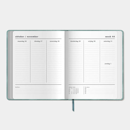 De Hobbit A4 Planner 2027 Aqua