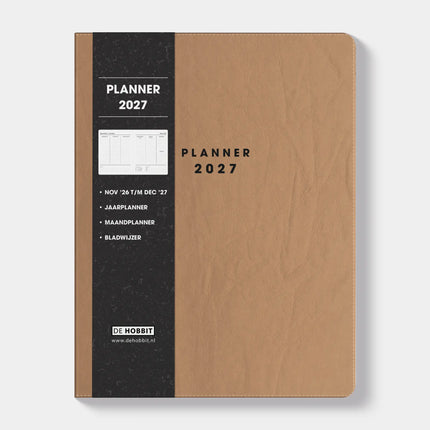 De Hobbit A4 Planner 2027 Washed Kraft