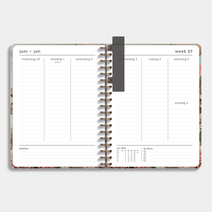 De Hobbit A4 Ringbandagenda 18 Maanden 2025 - 2026 Veldbloemen