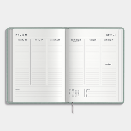 De Hobbit A4 Weekplanner 2025 - 2026 Lederlook