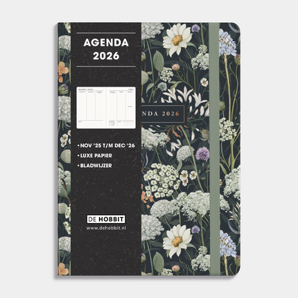 De Hobbit A5 Agenda 2026 Weidebloemen