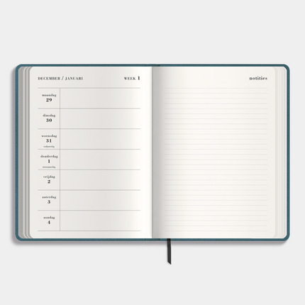 De Hobbit A5 Agenda Flex Notitie Blauw 2026