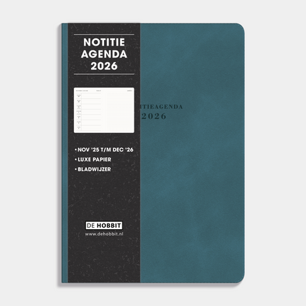 De Hobbit A5 Agenda Flex Notitie Blauw 2026