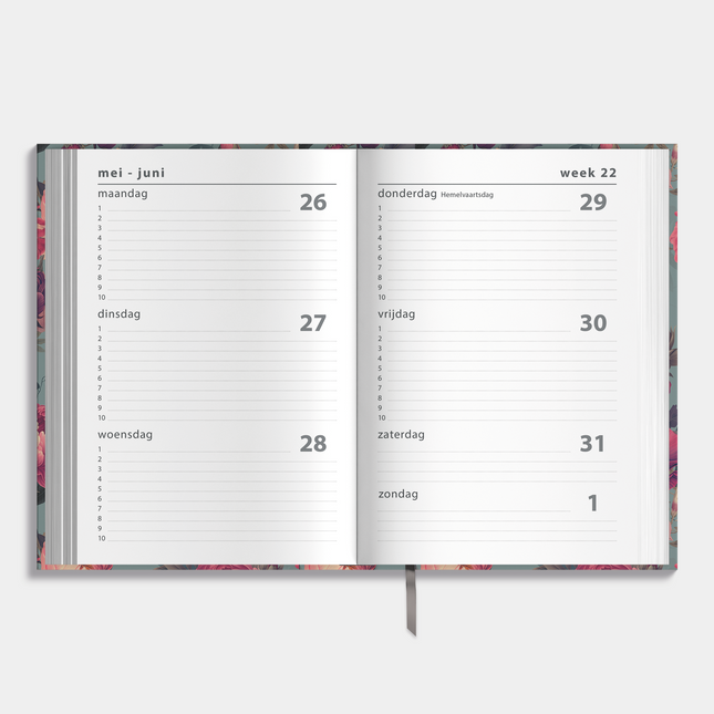 De Hobbit A5 Basic Agenda 2025-2026 Bloemen