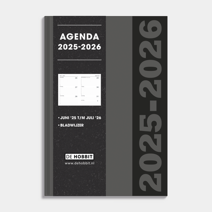 De Hobbit A5 Basic Agenda 2025 -2026 Grijs