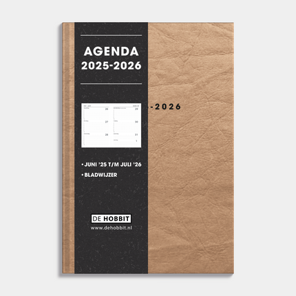De Hobbit A5 Basic Agenda 2025 - 2026 Wash Kraft