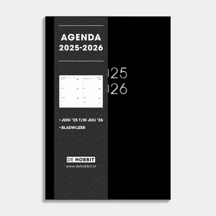 De Hobbit A5 Basic Agenda 2025 -2026 Zwart