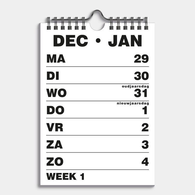 De Hobbit A5 Grootletter Kalender 2026