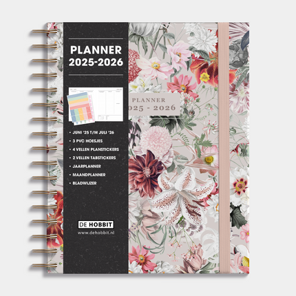De Hobbit A5+ Planner 2025 - 2026 Bloem