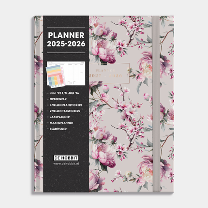 De Hobbit A5+ Planner 2025 - 2026 Kersenbloesem