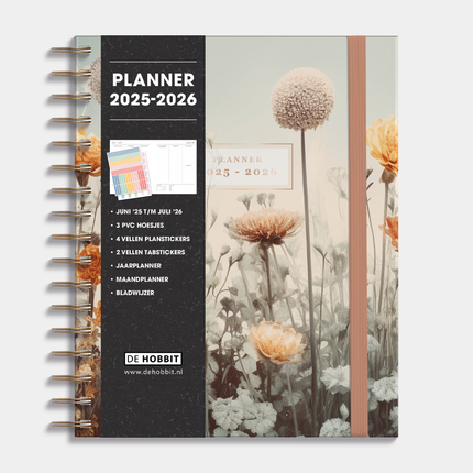 De Hobbit A5+ Planner 2025 - 2026 Veldbloemen
