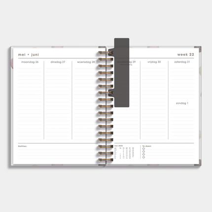 De Hobbit A5+ Planner 2025 - 2026 Waterverf Stip