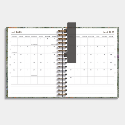 De Hobbit A5+ Planner 2026 - 2027 Aquarel Bloemen