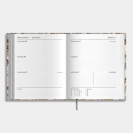De Hobbit A5+ Planner 2026 Tijgerlelie
