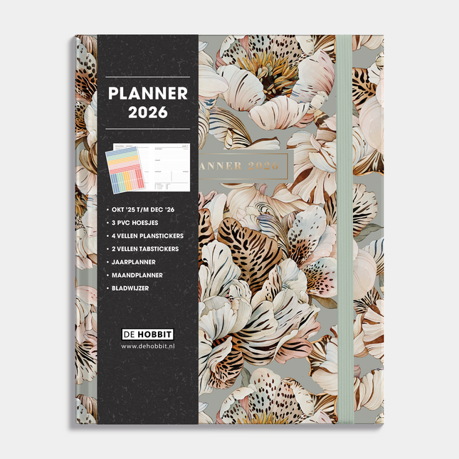 De Hobbit A5+ Planner 2026 Tijgerlelie