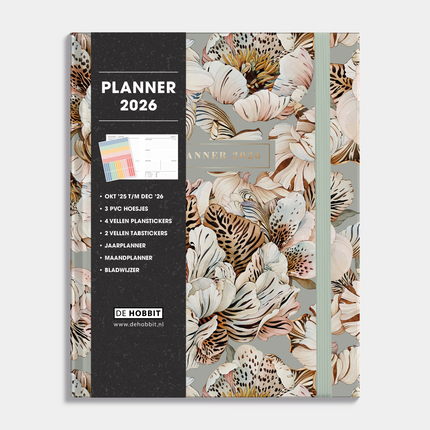 De Hobbit A5+ Planner 2026 Tijgerlelie