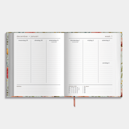 De Hobbit A5+ Planner 2026 Vintage Roos