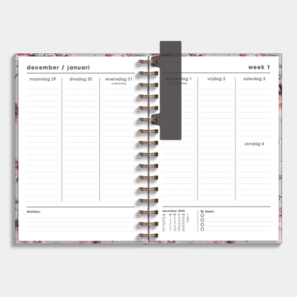 De Hobbit A5 Ringband Planner 2026 Kersenbloesem