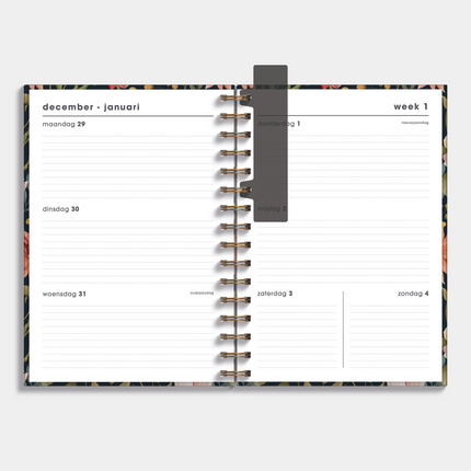 De Hobbit A5 Ringband Planner 2026 Vintage Roos