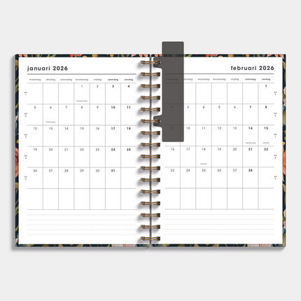 De Hobbit A5 Ringband Planner 2026 Vintage Roos