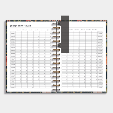 De Hobbit A5 Ringband Planner 2026 Vintage Roos