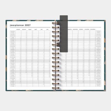 De Hobbit A5 Ringband Planner 2027 Ginkgo