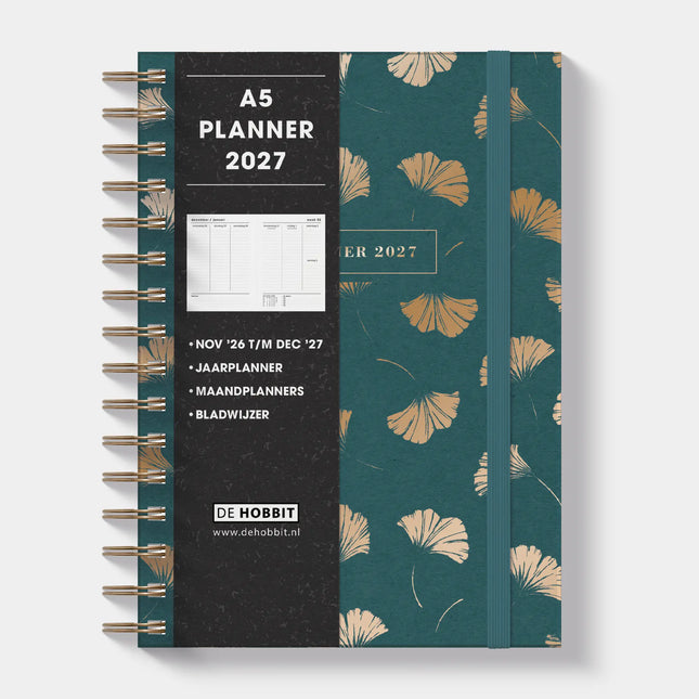 De Hobbit A5 Ringband Planner 2027 Ginkgo