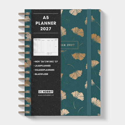 De Hobbit A5 Ringband Planner 2027 Ginkgo