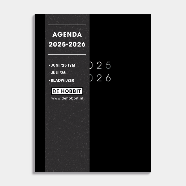 De Hobbit A6 Pocket Agenda 2025 - 2026 Zwart