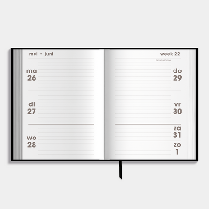 De Hobbit A6 Pocket Agenda 2025 - 2026 Zwart