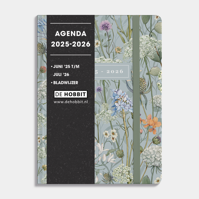 De Hobbit A6 Soft Pocket Agenda 2025 - 2026 Aquarel Bloem