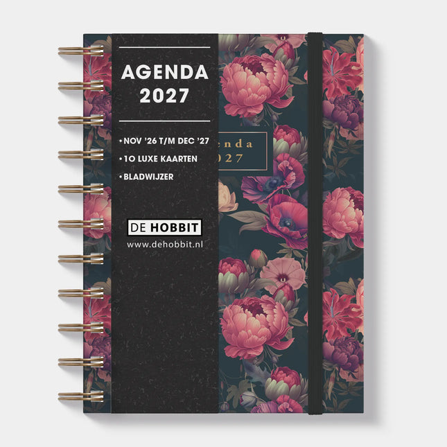 De Hobbit A6 Spiraal Agenda 2027 Bloem Klassiek