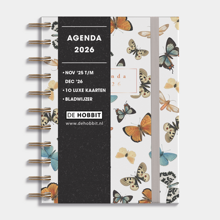 De Hobbit A6 Spiraal Agenda Vlinders 2026