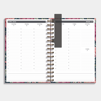 De Hobbit Afsprakenagenda 2026-2027 A5 Tropische Bloemen