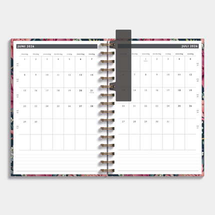 De Hobbit Afsprakenagenda 2026-2027 A5 Tropische Bloemen