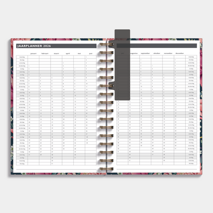 De Hobbit Afsprakenagenda 2026-2027 A5 Tropische Bloemen